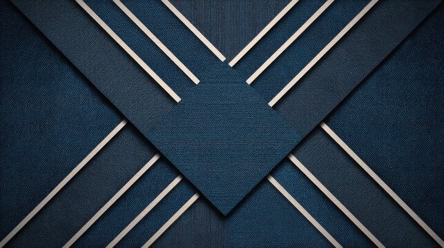 Dark Blue Textured Background with Intersecting Lines and Geometric Shapes for Modern Design and Creative Applications