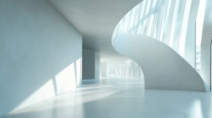 Obraz premium Modern Minimalist White Interior Design.