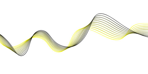 Abstract blue and green wave vector design illustration pattern with flowing motion lines backdrop