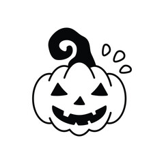 Pumpkin icon clean and modern vector illustration