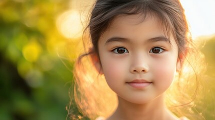 Fototapeta premium Golden Hour Child Portrait.
