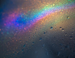 Obraz premium Rainbow Refraction: A captivating dance of light and water droplets creates a mesmerizing rainbow refraction, displaying the ethereal beauty of color and the delicate interplay of light.
