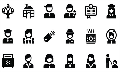 Diverse Collection of Modern Vector Line Icons Featuring People, Business Concepts, Everyday Objects, and Essential Communication Symbols for Varied Design Projects