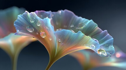 Delicate Iridescent Form Macro Texture