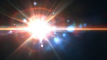 Radiant Light Burst with Lens Flare Effect