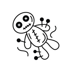 Voodoo Doll icon clean and modern vector illustration