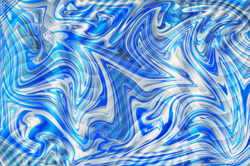 bright blue and white fluid art abstract grainy texture. high contrast liquid marble wavy overlay effect. cool and clean art.