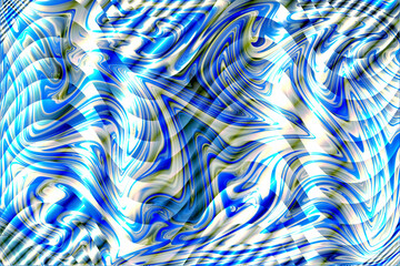 vibrant blue, white, and gold liquid marble swirl abstract with bright geometric overlay. high-contrast texture and grain.