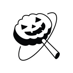 Halloween Lolipop icon clean and modern vector illustration