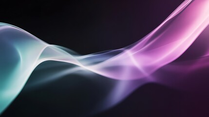 Vibrant Gradient Wavy Digital Flow on Dark Background