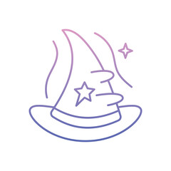 Witch Hat icon clean and modern vector illustration