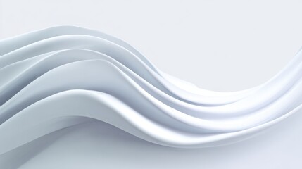 Obraz premium Flowing White Fabric with Soft Curves on Light Background for Creative and Elegant Design Purposes in Various Digital and Print Applications