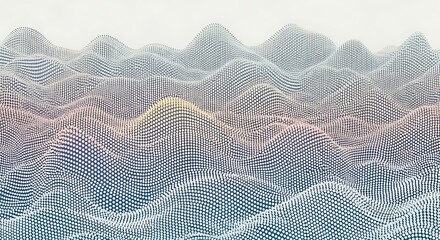 Abstract Wavy Grid Pattern with Gradient Colors and Dynamic Movement.