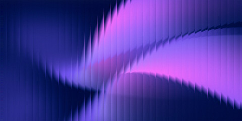purple and pink ribbed glass texture with soft flowing gradients and vertical curved light on dark background, abstract modern design for UI, digital art, and creative branding