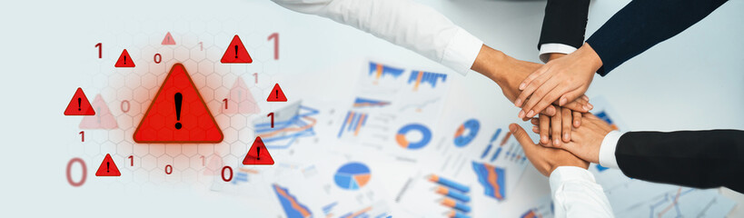 Concept of a critical security warning and system error. This alert signifies a significant...