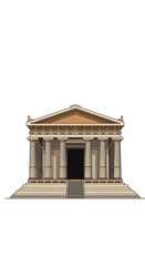 Fototapeta premium Ancient Greek Temple Architectural Marvel.