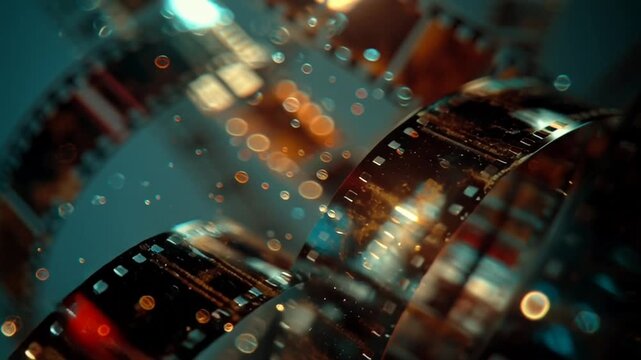 Film grain effect with light burns filmed