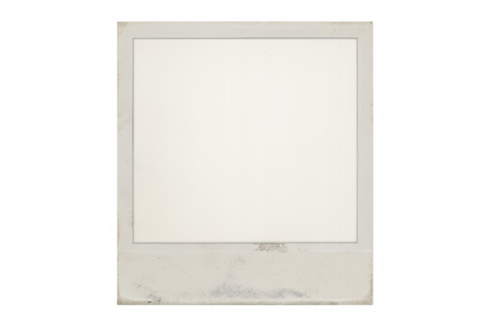 Vintage instant film frame with blank space providing copy area for memory, nostalgia, and retro concept