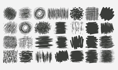Collection of Hand Drawn Scribble Shapes for Creative Designs