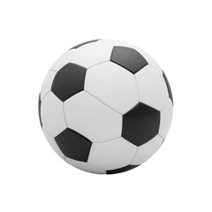 Obraz premium Classic soccer ball design showcased against a backdrop of pure darkness and contrasts