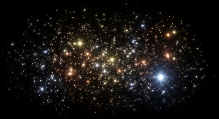 Glowing sparkles assests for festival poster making