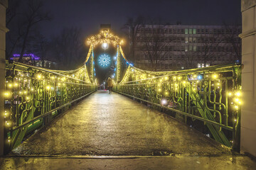 Obraz premium bożonarodzeniowe iluminacje uliczne w Opolu