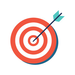 bullseye target with single arrow 