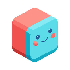 red dice on white background