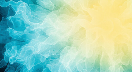 Obraz premium Abstract swirling blue and yellow light streaks creating a dynamic ethereal background