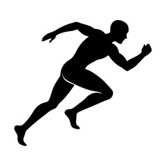 runner silhouette vector