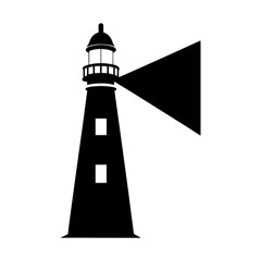 lighthouse on white background