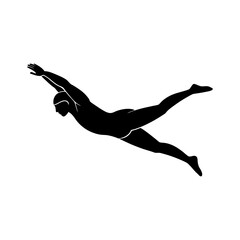 silhouette of a man jumping