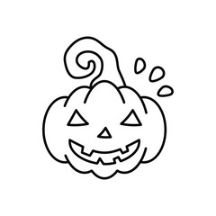 Pumpkin icon clean and modern vector illustration