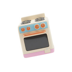 Fototapeta premium cute colorful stove with oven