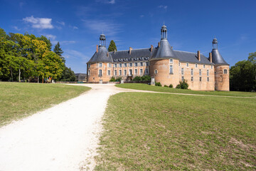 Fototapeta premium Chateau de Saint Fargeau historic architecture in Bourgogne Franche Comte
