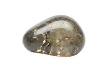 Smoky Quartz crystal, healing gemstone, on black background