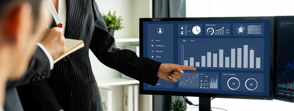 Business data dashboard provide brisk business intelligence analytic for marketing strategy planning - Powered by Adobe