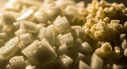 chopped vegetables fresh diced onions minced garlic cooking ingredients