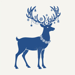 christmas deer vector illustration