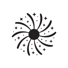Sparkling Firework Burst Silhouette Icon