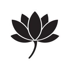 Lotus Flower Silhouette Icon