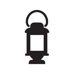 Vintage Hanging Lantern Silhouette Icon