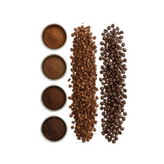 Coffee Spectrum: A visual exploration of coffee grinds and roasted beans artistry