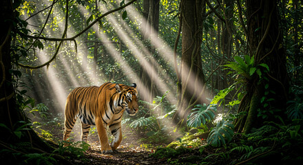 tiger in the jungle