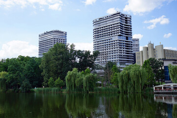 modern residential buildings near the water