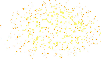 Star Cluster Dot Pattern. Yellow Orange Particle Scatter on White Background for Abstract Design