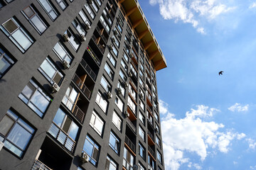 a facade of the modern house in Ukraine