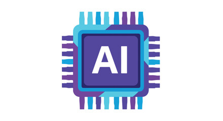 Obraz premium AI Processing Unit Illustration A Symbolic Depiction of Artificial Intelligence Technology