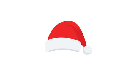 Festive EPS Single Santa Hat Icon for Holiday Designs and Christmas Cheer