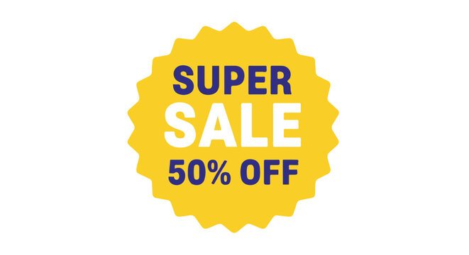 Super Sale Advertisement Get 50% Off and Save Money on Your Next Purchase